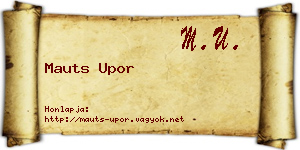 Mauts Upor névjegykártya